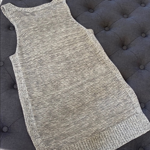 Lou & Grey Black White Marled Sleeveless Sweater - Picture 2 of 5